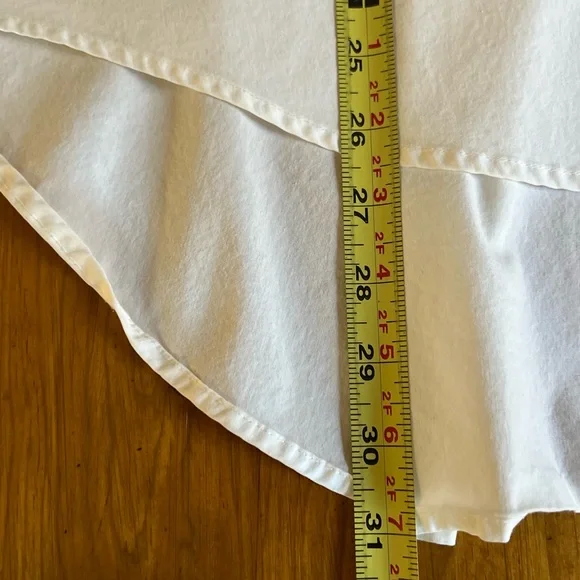 Chico's White Button Down Shirt Tunic - Picture 8 of 9